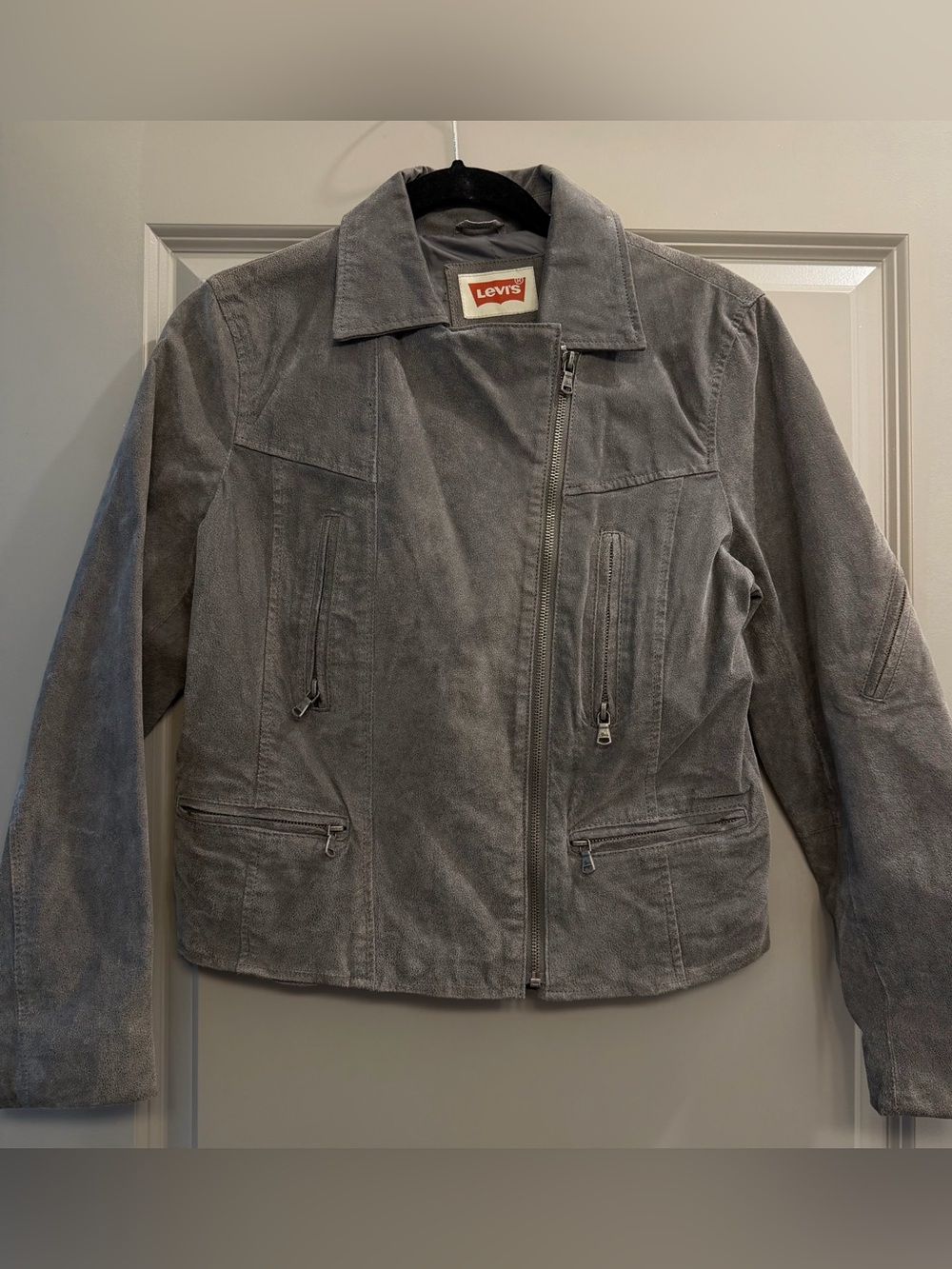 Levi’s Women’s Grey Suede Moto Jacket